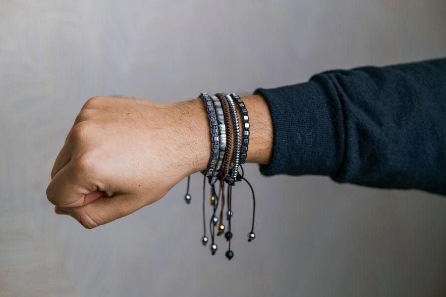 Layered bracelet look